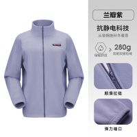 骆驼(CAMEL) A25CZ01175情侣款立领抓绒外套女款:女/兰瓣紫 L