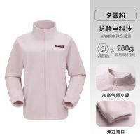 骆驼(CAMEL) A25CZ01175情侣款立领抓绒外套女款:女/夕雾粉 2XL