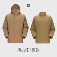 骆驼(CAMEL)户外三合一冲锋衣 胡桃棕 男 A15CA6B313 M