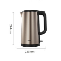 美的(Midea)316L不锈钢2L全钢无缝双层防烫电水壶MK-SH20M121