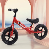 airud 儿童平衡车滑步车2-6岁无脚踏自行车 红色