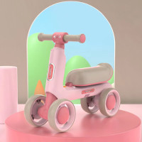 airud 儿童滑步车1-3岁四轮平衡车溜溜车911-6少女粉