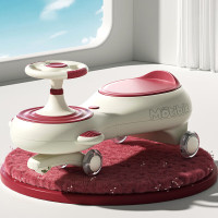 airud扭扭车1-3岁防侧翻溜溜车摇摇车618酒红[带灯光音乐]