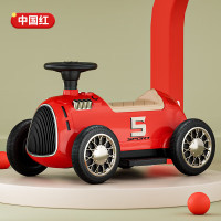 airud儿童四轮电动车3-6岁四轮滑行车8199[S1]中国红-升级蓝牙款