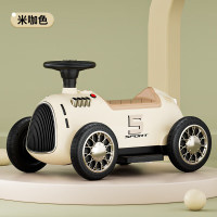 airud儿童四轮电动车3-6岁四轮滑行车8199[S1]米咖色-升级蓝牙款