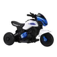 airud儿童电动车摩托车三轮车3-6岁 616国潮蓝[带遥控]单驱+音乐灯光