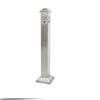 室外不锈钢烟灰柱 201不锈钢方钢屋顶款烟灰柱