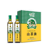 北大荒 一级压榨典选山茶油礼盒500ml*2瓶