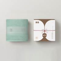 HOYO母婴级标准臻品长绒棉毛巾浴巾礼盒 臻品浴巾青绿