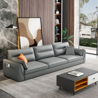 (30天后发货,不退货)哥斯图 组合沙发三人位(灰色-海绵)长2150*宽930*高960mm