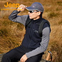 Jeep吉普男式抓绒马甲J432094973 夜空蓝 3XL