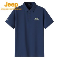 Jeep 男式短袖POLO衫J222094598 海蓝 XL