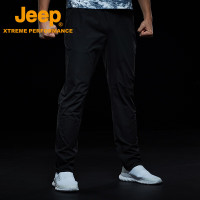 Jeep男式徒步长裤J112093874 颜色:品牌黑L 面料:聚酯纤维