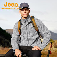 Jeep 男式抓绒外套J432094259 月岩灰L