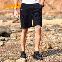 Jeep男式徒步短裤P520938001 品牌黑 L