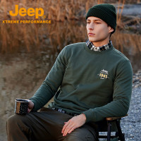 Jeep 男女卫衣 运动休闲无帽长袖 J332074345 墨绿 4XL