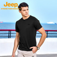 Jeep男式短袖T恤衫J522094502 品牌黑 L