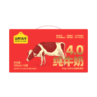 认养一头牛 全脂纯牛奶4.0g原生乳蛋白 200ml*18盒/箱