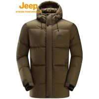 Jeep男女同款厚款羽绒服J342074703茶褐色 XL