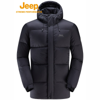 Jeep男女同款厚款羽绒服J342074703品牌黑 3XL