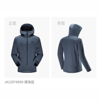 Jeep户外硬壳两层半外套冲锋衣J412074099烟海蓝 M