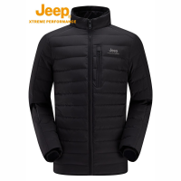 Jeep户外防寒保暖男式羽绒服J342094742品牌黑 S