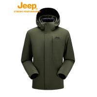 Jeep男式冲锋衣羽绒两件套J432094080深军绿 M