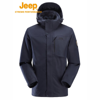 Jeep男式冲锋衣软壳两件套J232094082藏青色 XXL