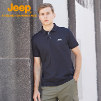 Jeep 男式短袖POLO衫 J122094582 颜色:品牌黑 XL