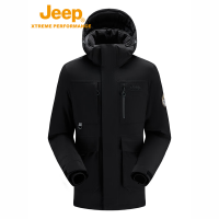 Jeep男式羽绒冲锋衣J442094076品牌黑 L