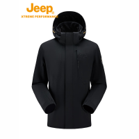 Jeep户外两层冲锋衣男J432074058品牌黑 L