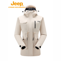 Jeep女式羽绒冲锋衣J442084075燕麦灰 XL