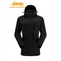 Jeep女式羽绒冲锋衣J442084075品牌黑 XL