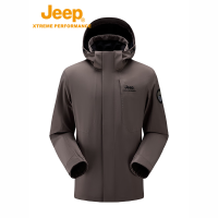 Jeep户外两层冲锋衣男J432074058樱木色 L