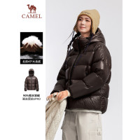 骆驼(CAMEL)A35WR07006中性款面包羽绒服 深咖啡 M