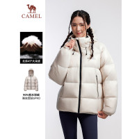 骆驼(CAMEL)A35WR07006中性款面包羽绒服 浅卡其 S