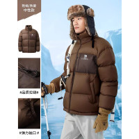 骆驼(CAMEL)A34CF00804B中性款标准长面包羽绒服 荆褐/熟栗 L