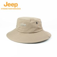 Jeep户外透气防晒渔夫帽 卡其 均码(55-60cm)
