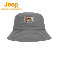 Jeep春夏季户外防晒遮阳渔夫帽可折叠P213078920 浅灰