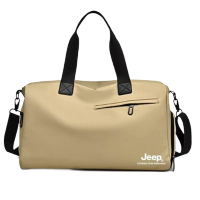 Jeep商务出差旅行包干湿分离斜挎单肩包P3230782998卡其色 39*23*20cm