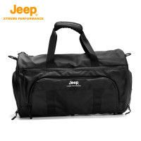Jeep运动健身包干湿分离独立鞋仓斜跨包手提包J133078296黑色