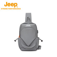 Jeep都市新潮时尚斜跨包P243078230灰色30*18*10cm