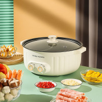 厨创妈咪(kitchen mommy)多功能鸳鸯锅电火锅KT-DHG-005米白色5L