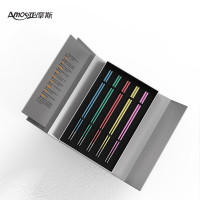 亚摩斯(AMOS)纯钛筷子(5双)礼盒装AS-CJK05A(Ti)