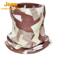 Jeep 户外弹力面罩脖套保暖面巾P233078394迷彩咖