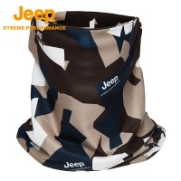 Jeep 户外弹力面罩脖套保暖面巾P233078394迷彩蓝
