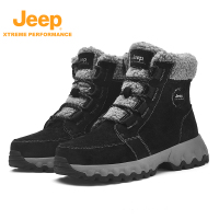 Jeep女式雪地靴P340811003 黑灰色 38码
