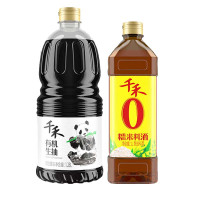 千禾 调味品组合套装(有机生抽酱油1.28L+0添加糯米料酒1L)