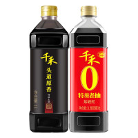 千禾 调味品组合装(头道原香特级生抽1L+0添加特级老抽1L)