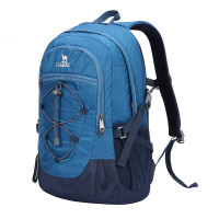 骆驼(CAMEL)户外双肩包男女轻便背包A1W3FI101B靛蓝均码